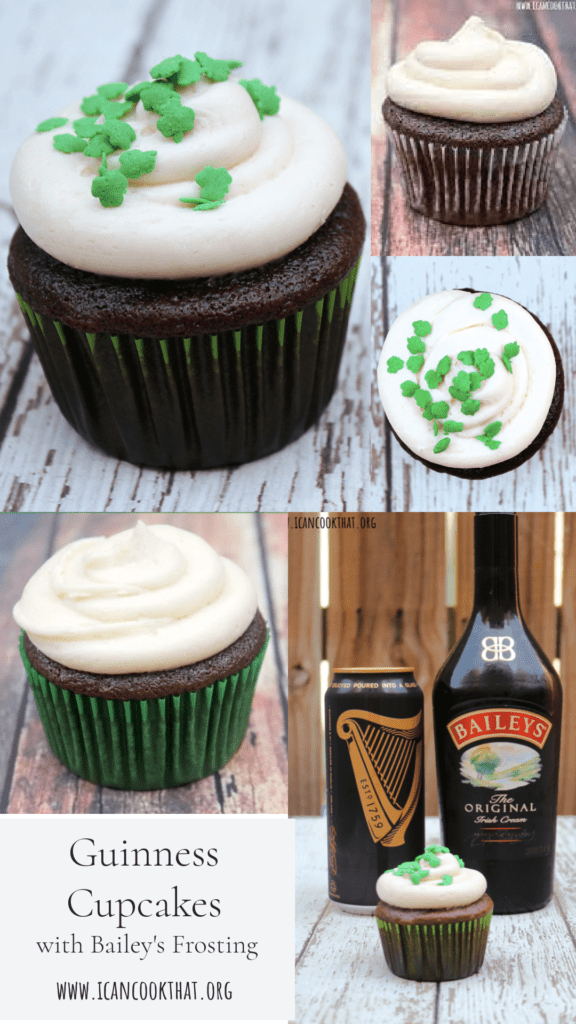 Guinness Cupcakes with Baileys Frosting