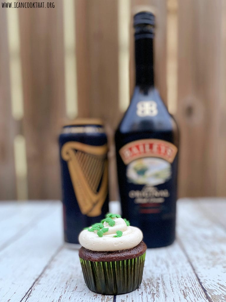 Guinness Cupcakes with Baileys Frosting