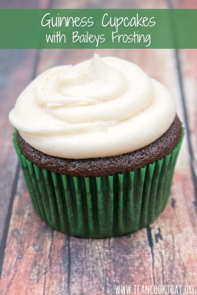 Guinness Cupcakes with Baileys Frosting