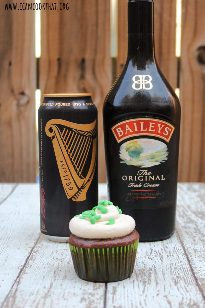 Guinness Cupcakes with Baileys Frosting