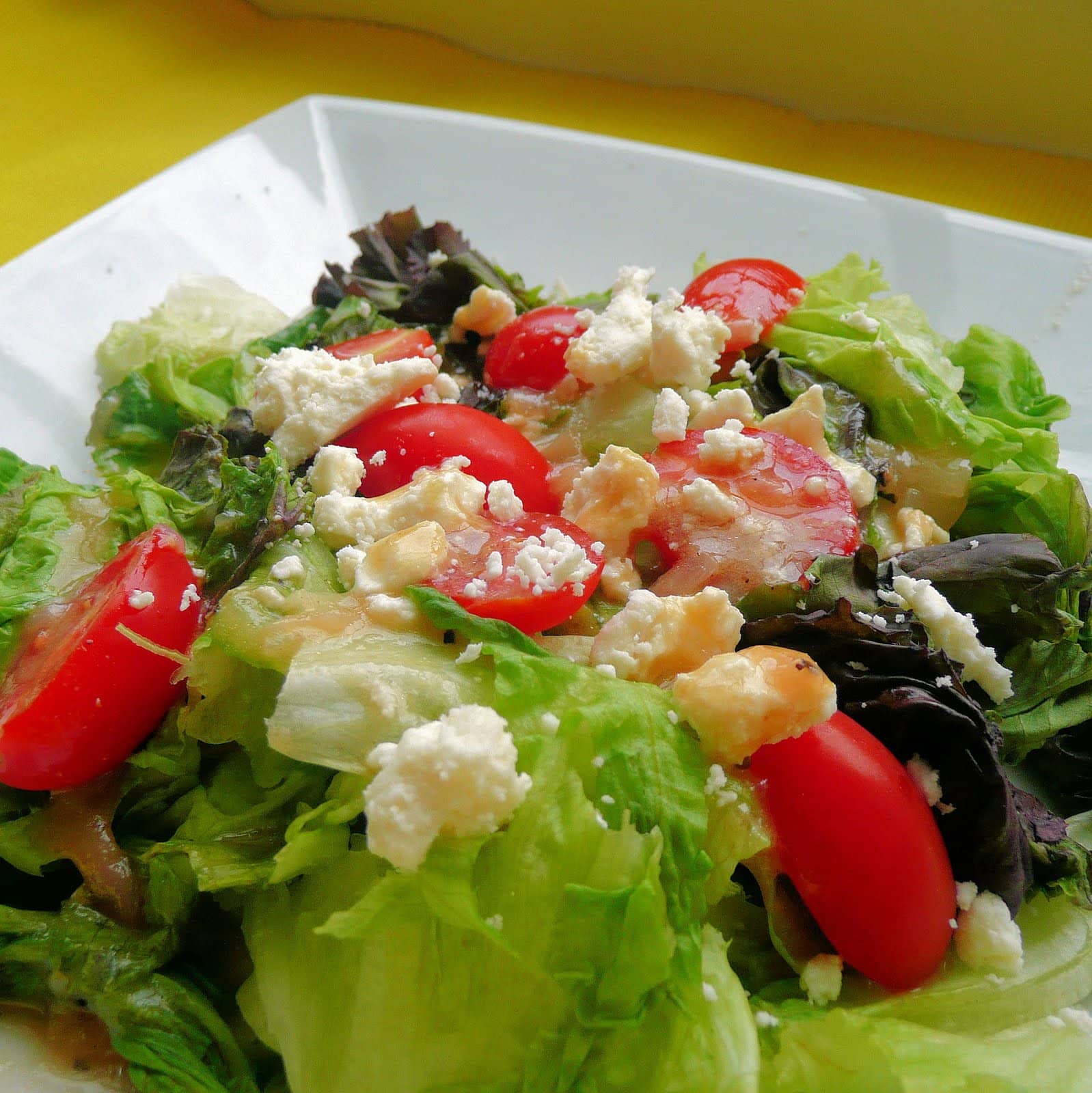 Salad with Roasted Shallot Vinaigrette