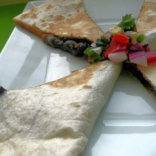 Portobello and Black Bean Quesadillas