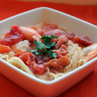 Capellini with Shrimp and Creamy Tomato Sauce