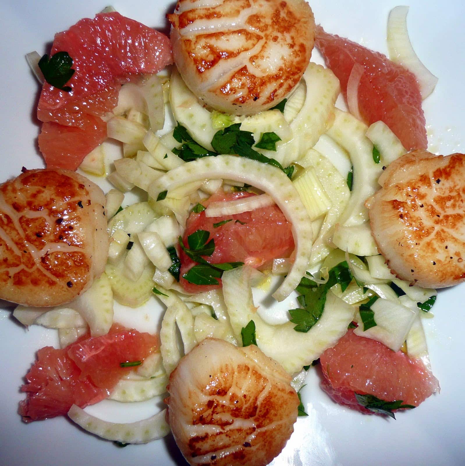 Scallops Grapefruit and Fennel? Hmm…