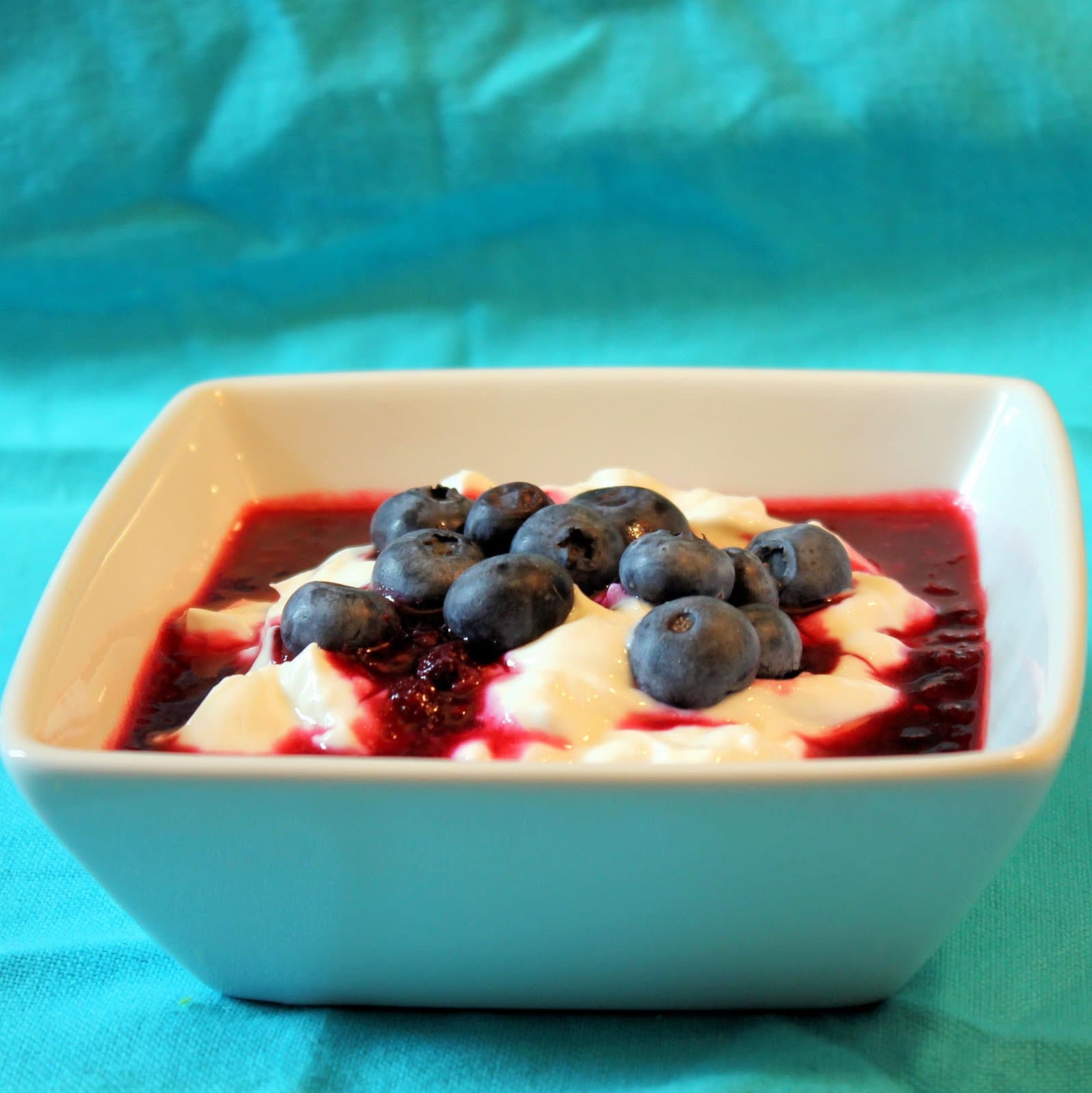 Greek Yogurt with Warm Berry Sauce