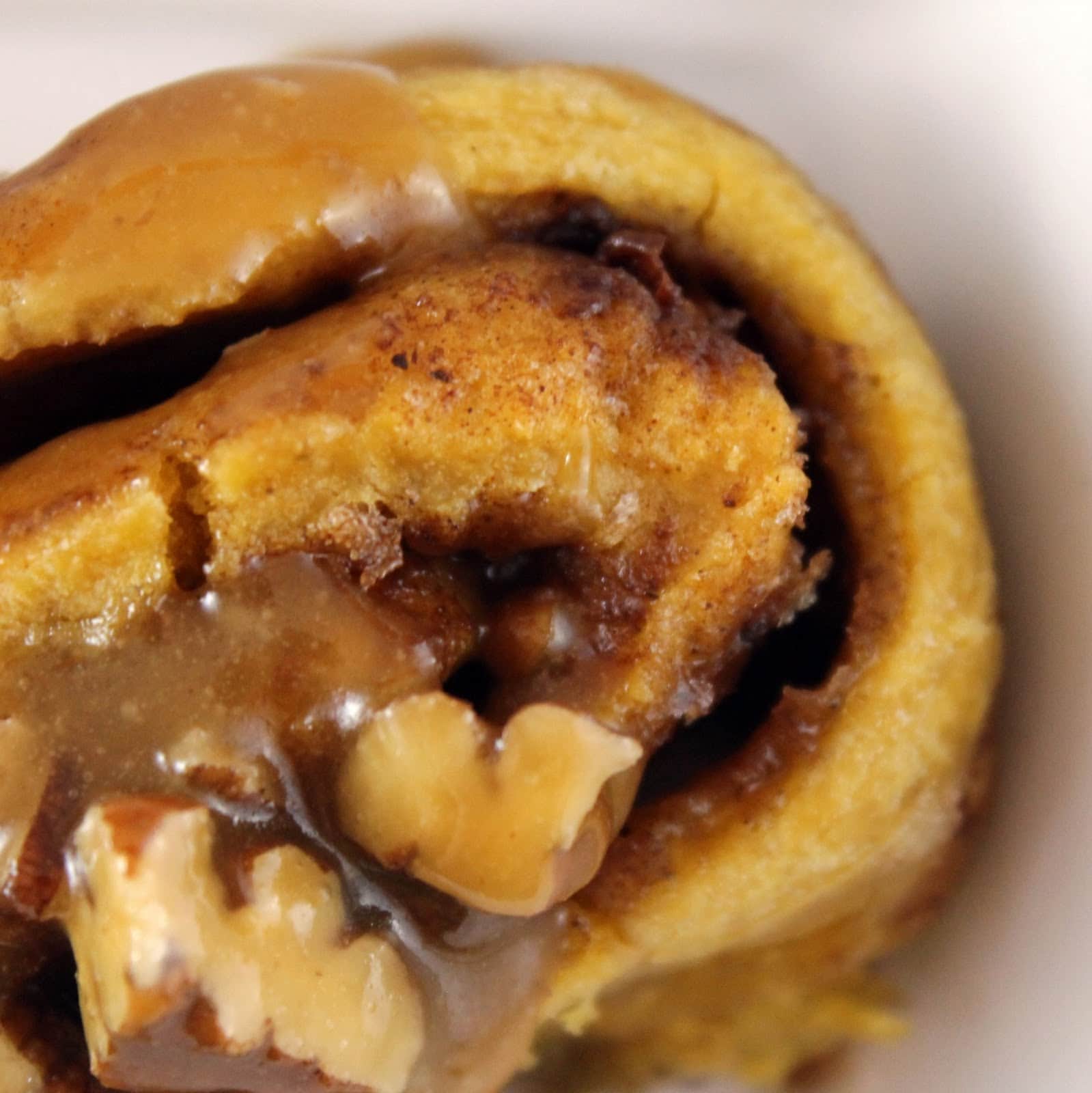 Pumpkin Sticky Buns with Caramel-Pecan Drizzle