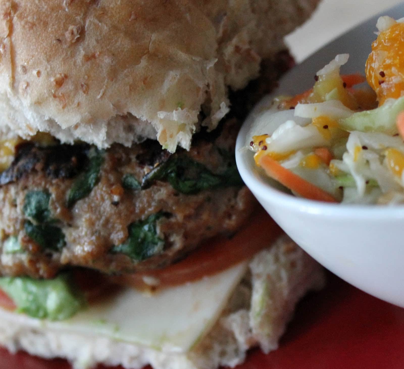 Guest Post: Gourmet Turkey Burger with Island Slaw from Positively Cooking