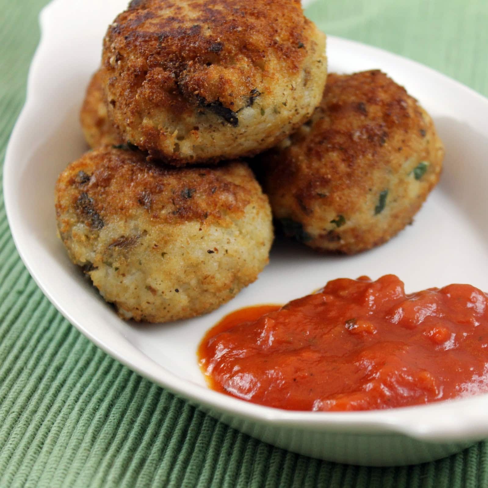 Risotto Balls with Marinara Dipping Sauce