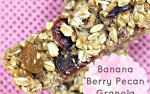 Banana Berry Pecan Granola Bars