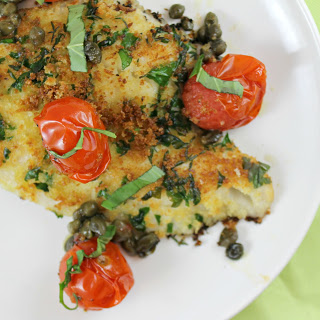 Crispy Flounder and Roasted Tomatoes