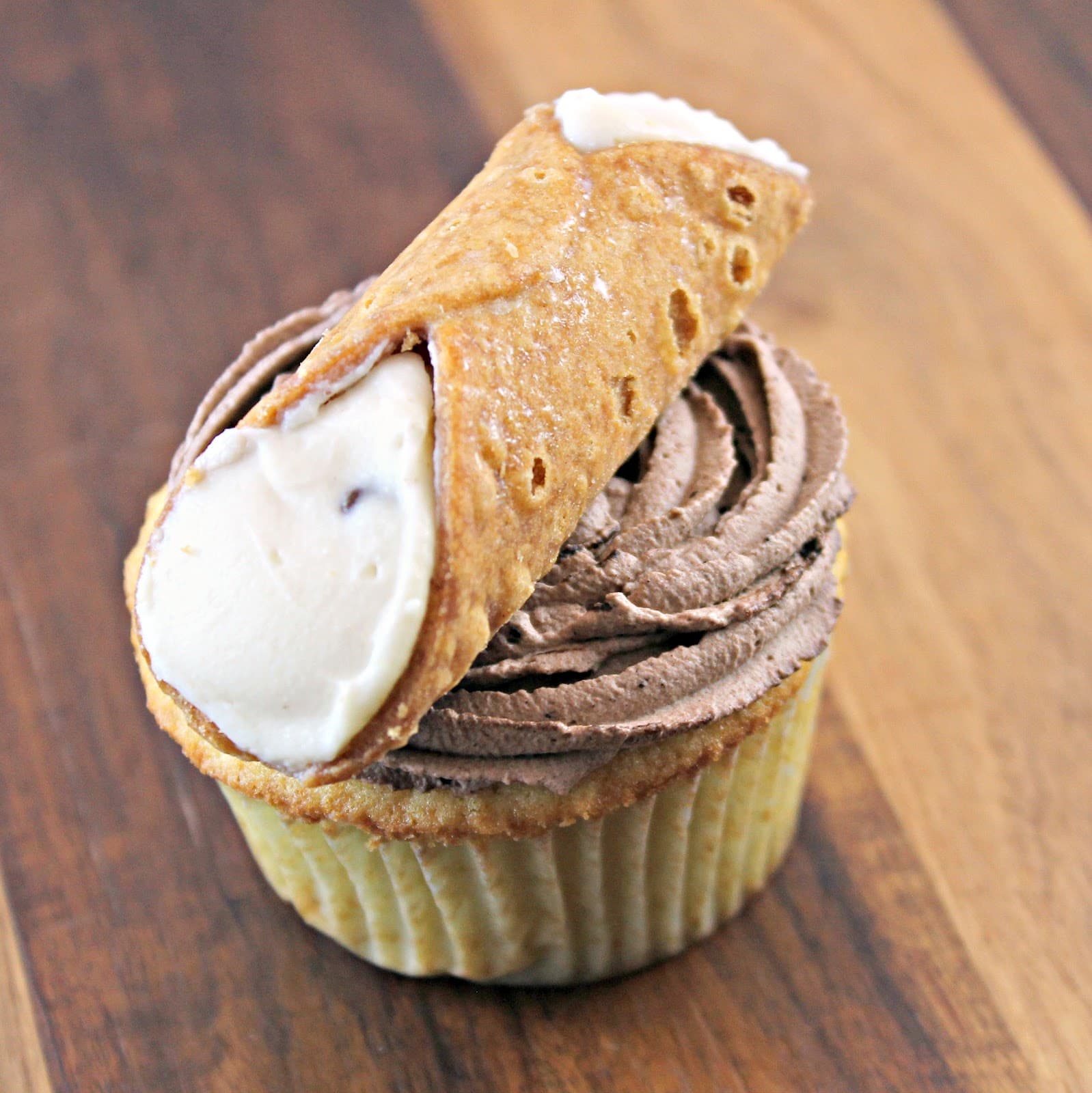 Cannoli Cupcakes with Marsala-Chocolate Whipped Cream