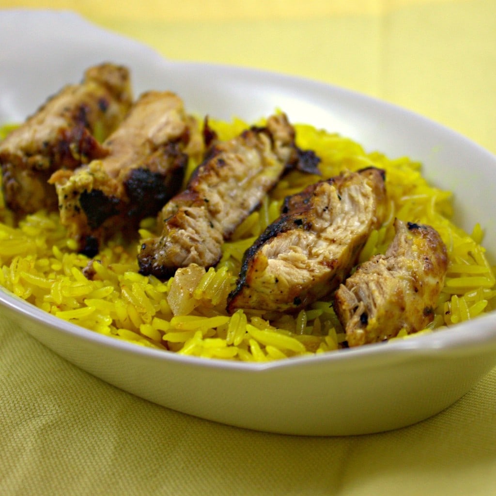 Tandoori Chicken Thighs with Saffron Rice