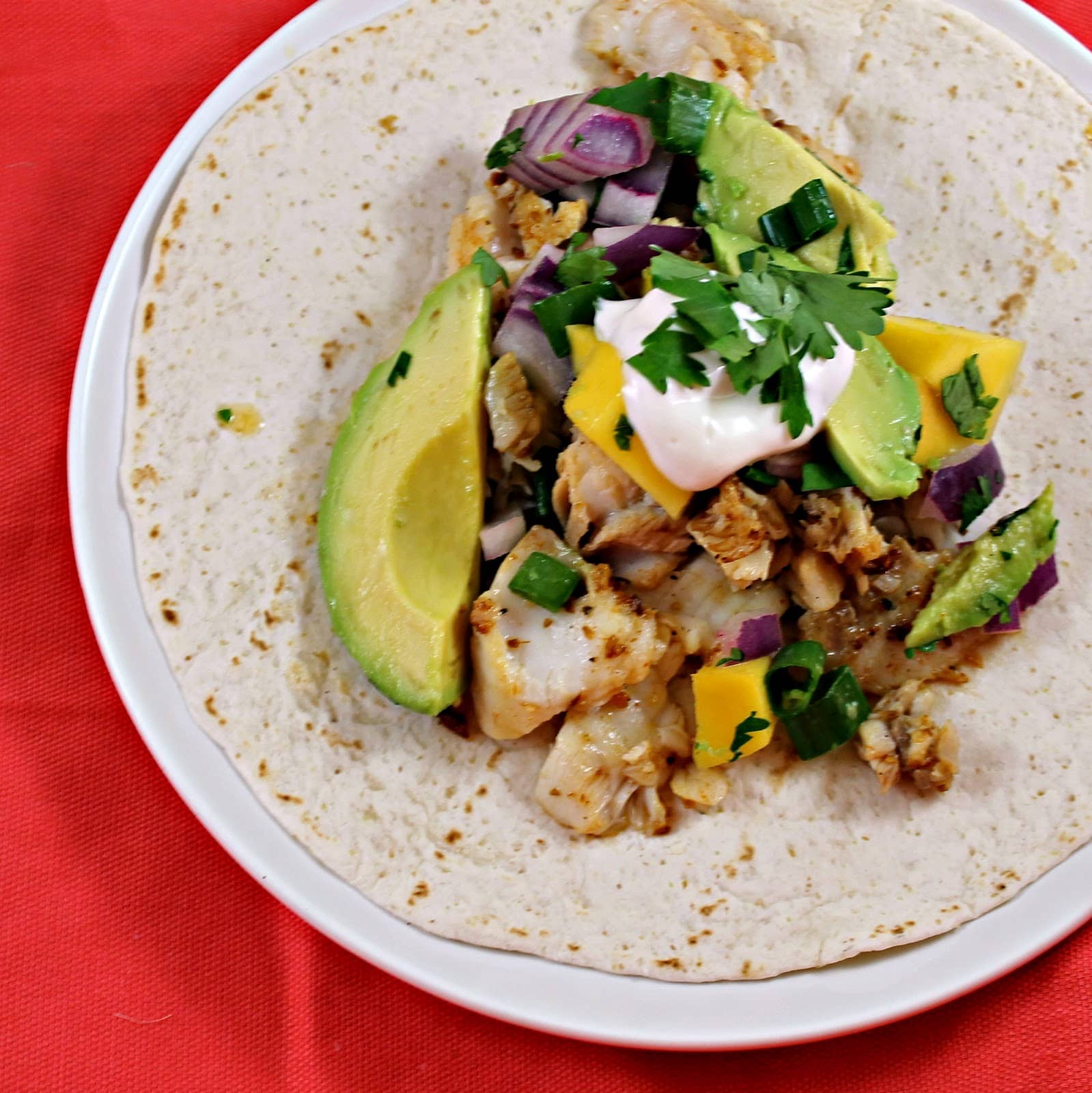 Cumin Spiced Fish Tacos with Avocado Mango Salsa