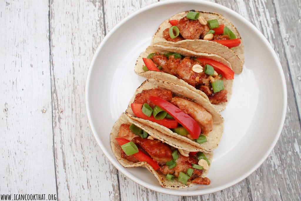 Kung Pao Chicken Tacos