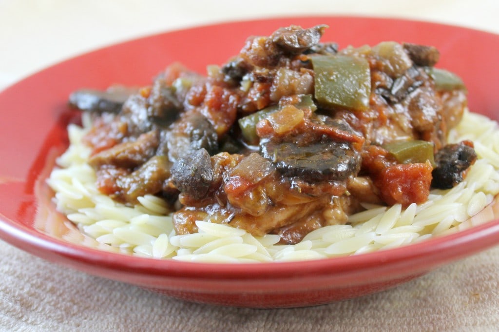 Wine and Tomato Braised Chicken Thighs