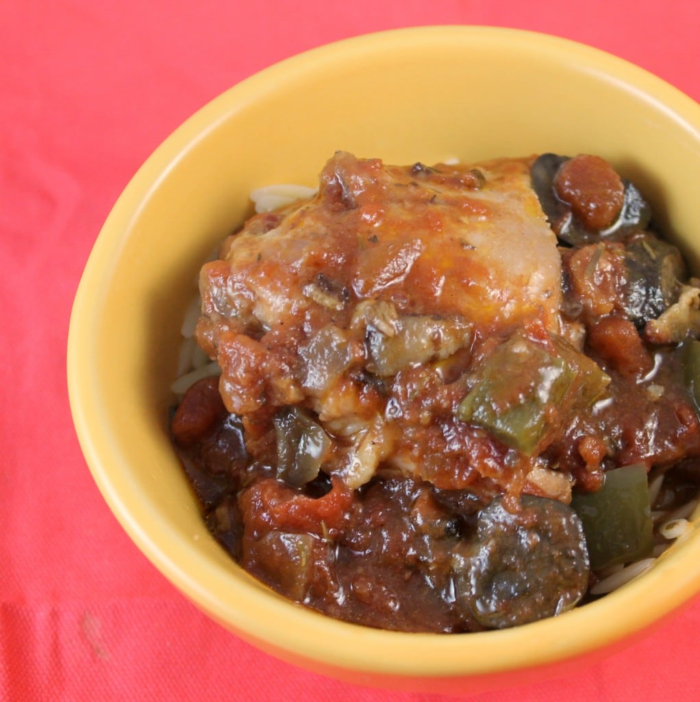 Wine and Tomato Braised Chicken Thighs