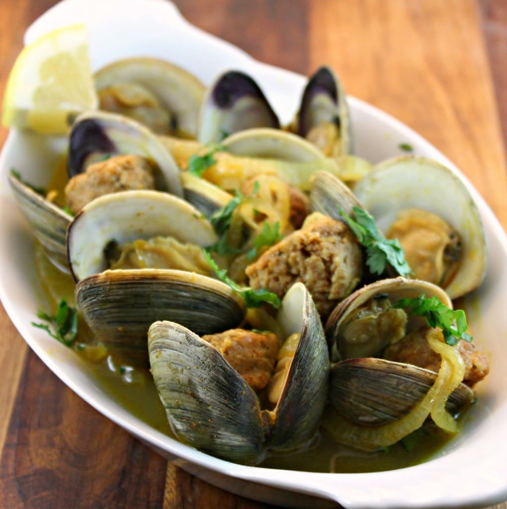 Clams with Spicy Sausage