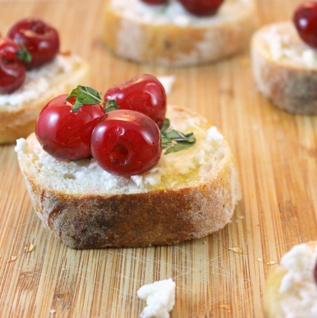 Cherry Ricotta Bruschetta