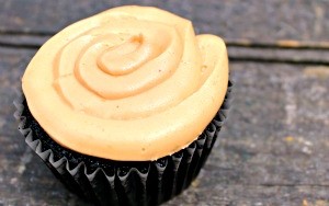 Vegan Dark Chocolate Cupcakes with Peanut Butter Frosting