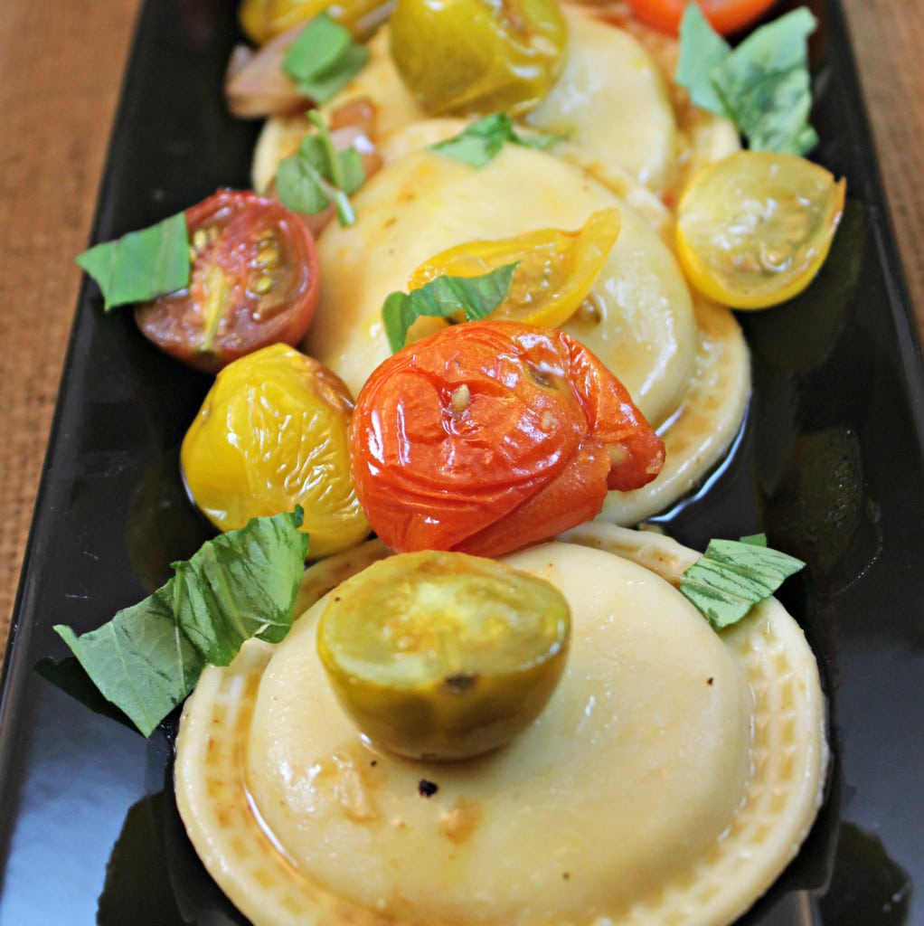 Cheese Ravioli with Roasted Tomatoes