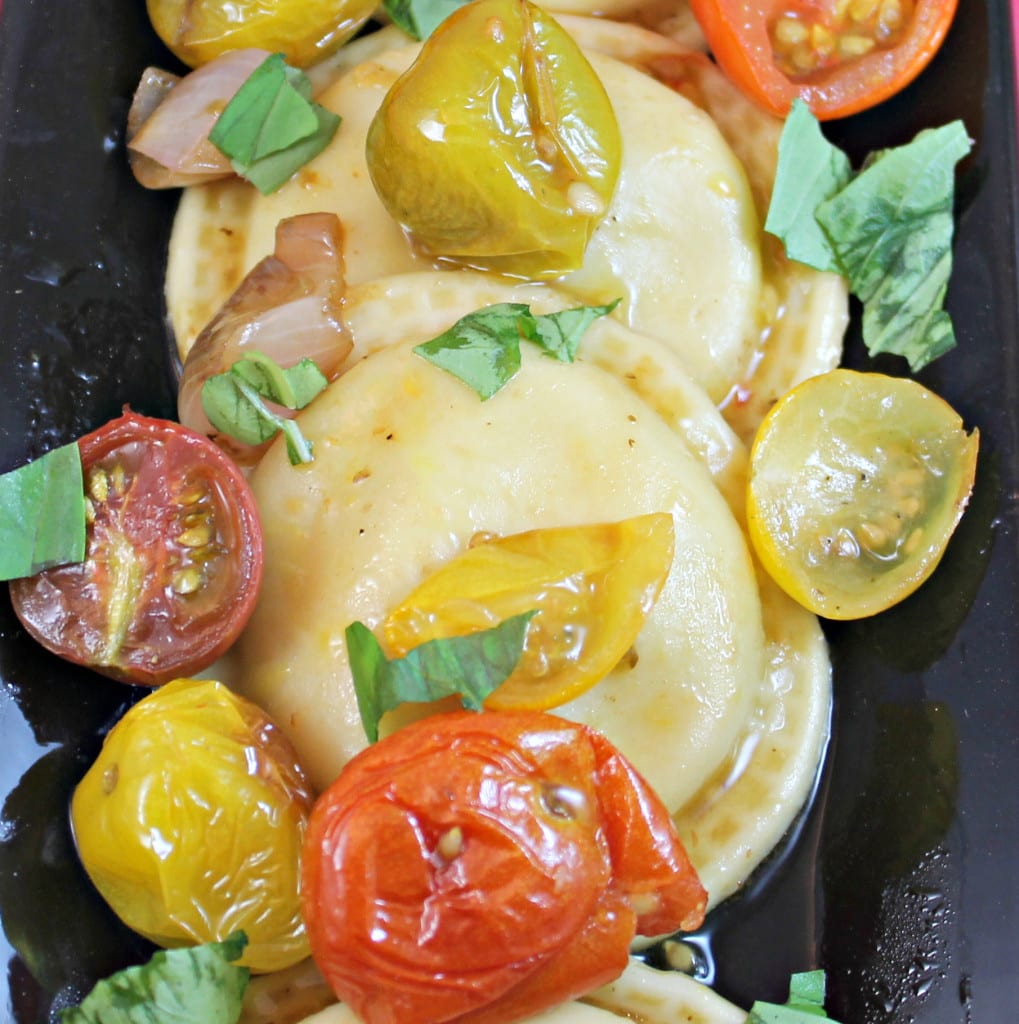 Cheese Ravioli with Roasted Tomatoes