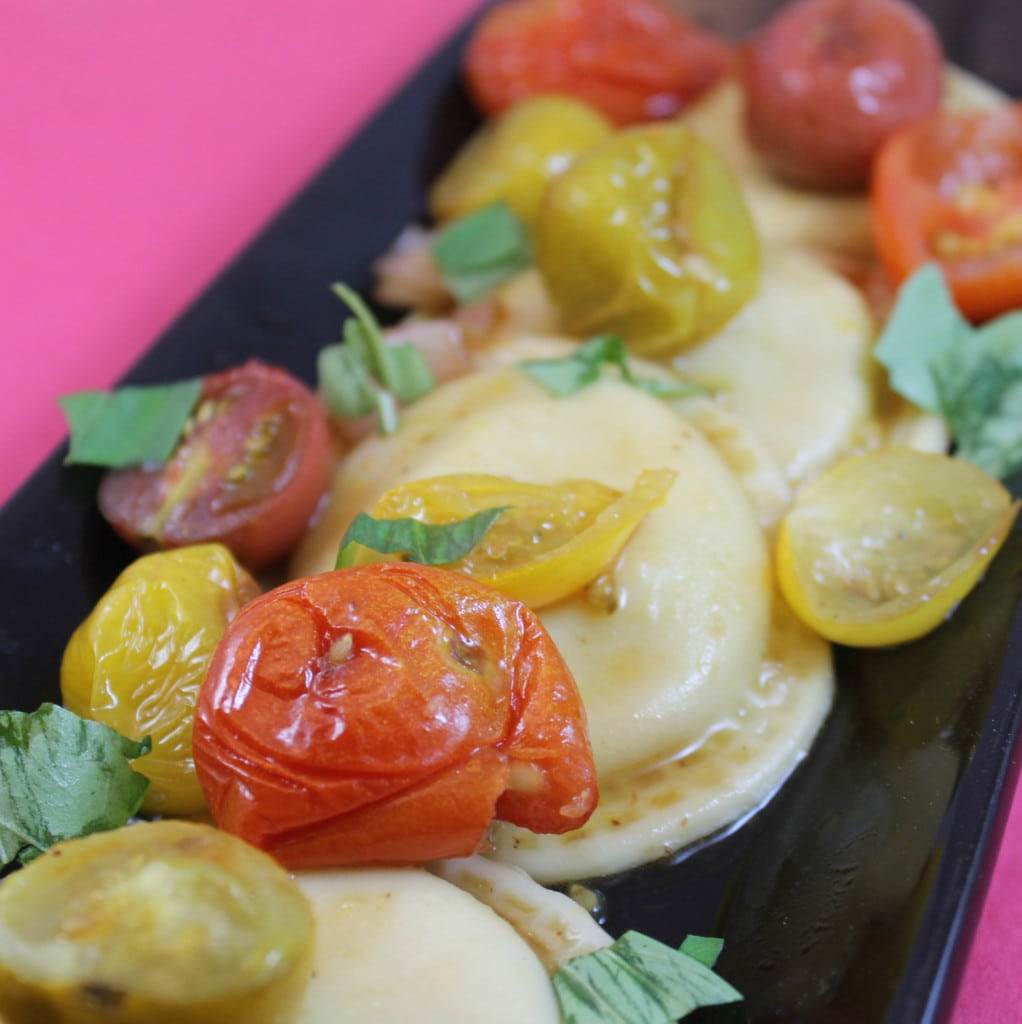 Cheese Ravioli with Roasted Tomatoes