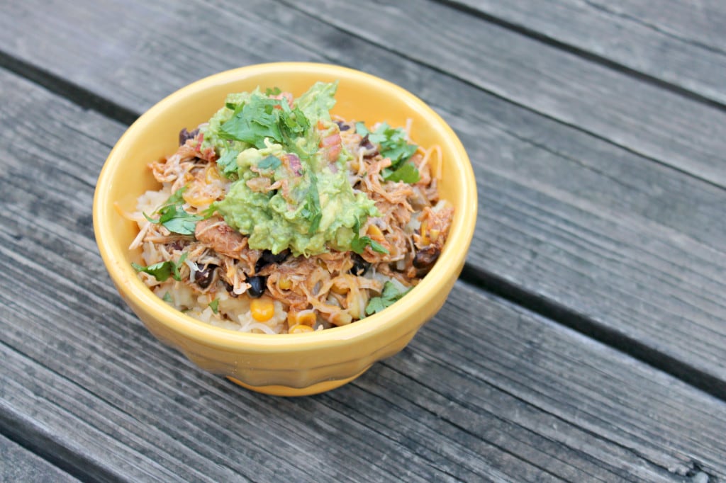 Chicken Taco Bowls with Guacamole