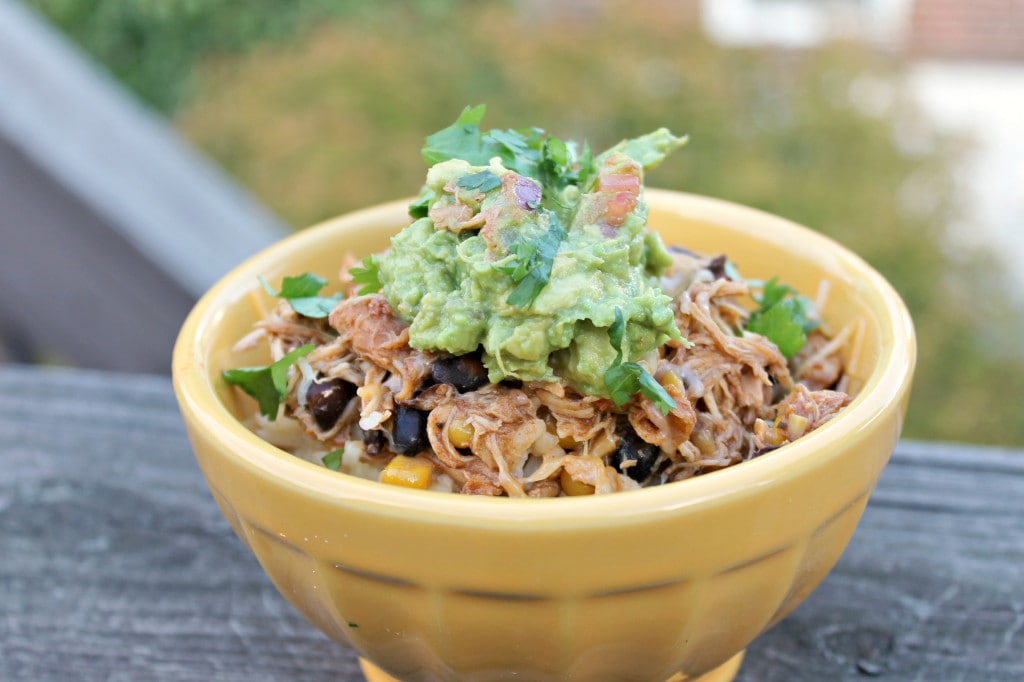 Chicken Taco Bowls with Guacamole