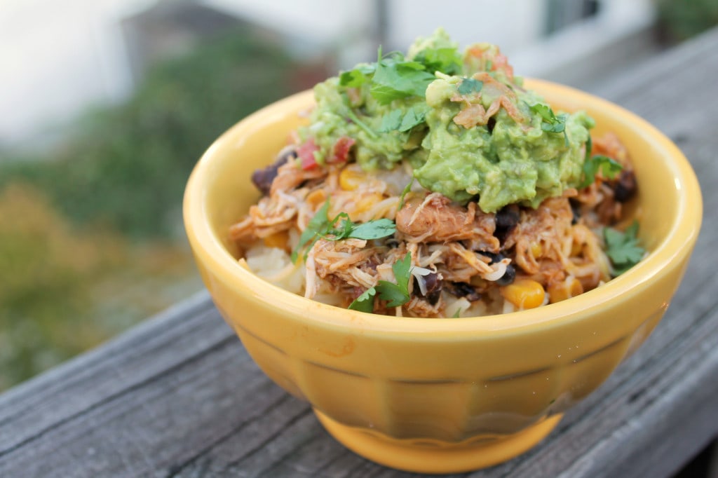 Chicken Taco Bowls with Guacamole