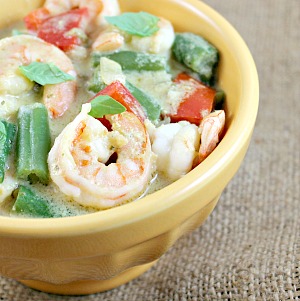 Thai Green Curry Shrimp with Coconut Rice
