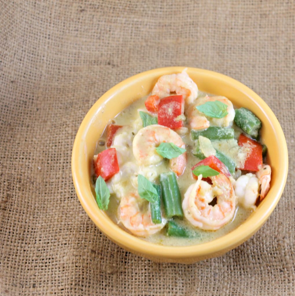 Thai Green Curry Shrimp with Coconut Rice #CampbellSauces