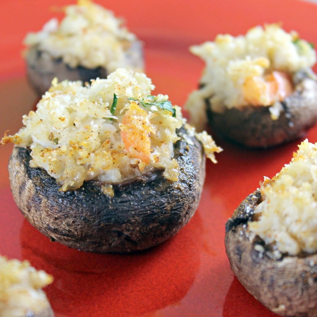 Mini Crab Stuffed Mushrooms