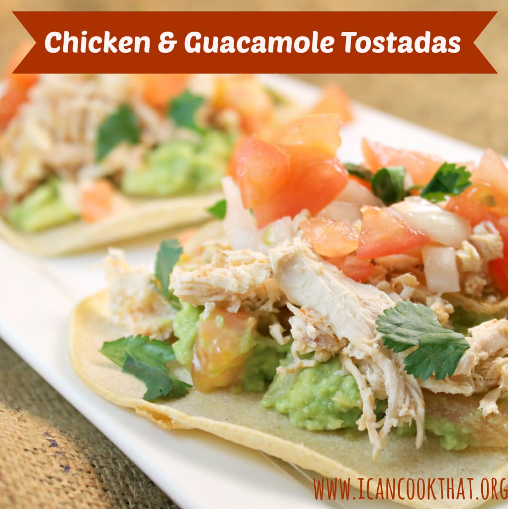 Chicken and Guacamole Tostadas