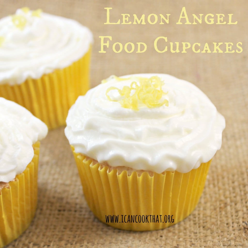 Lemon Angel Food Cupcakes