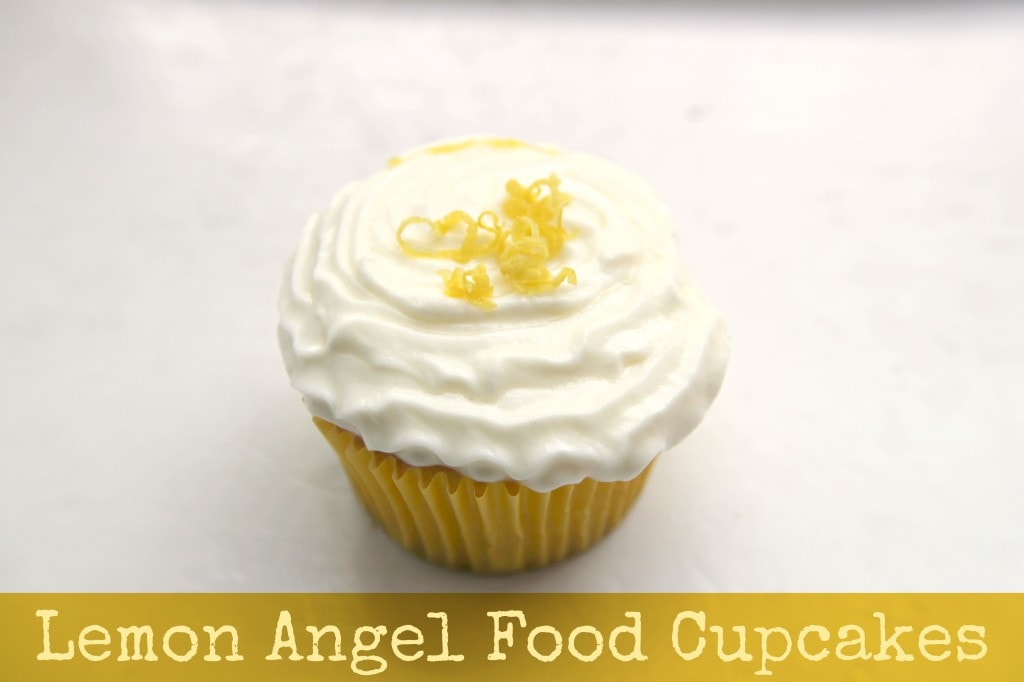 Lemon Angel Food Cupcakes