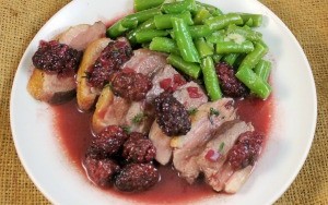 Duck Breasts with Blackberry Port Sauce