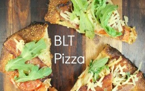 Bacon, Tomato, and Arugula (BLT) Pizza