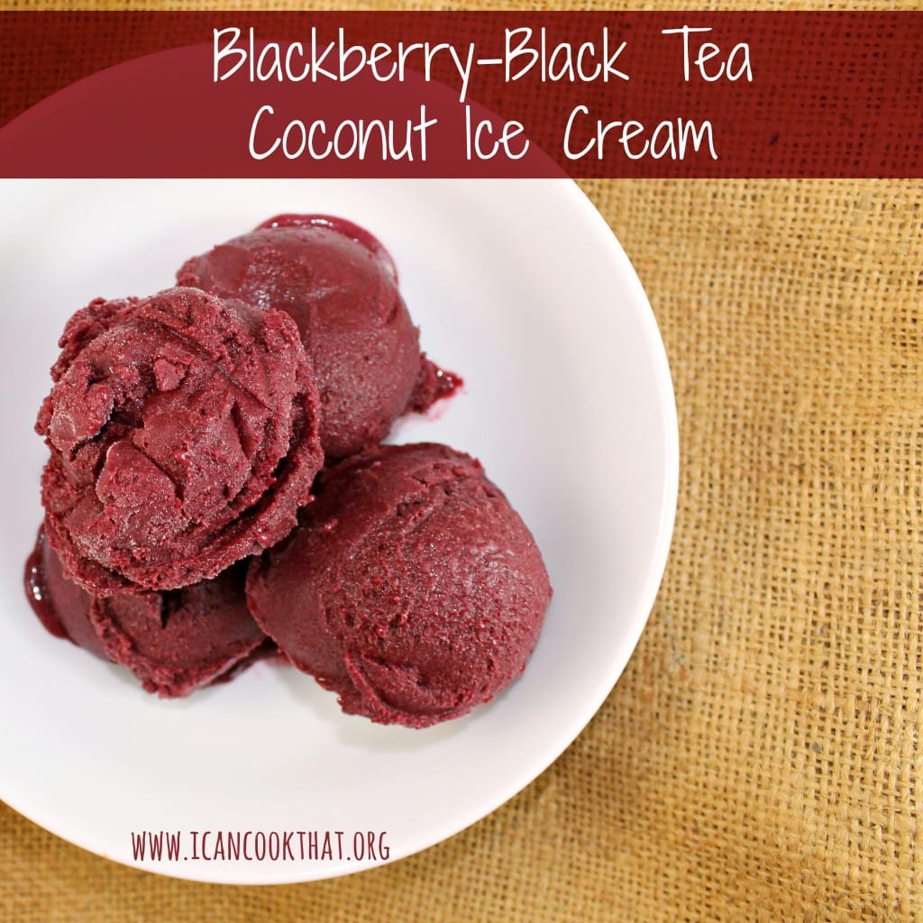 Blackberry-Black Tea Coconut Ice Cream