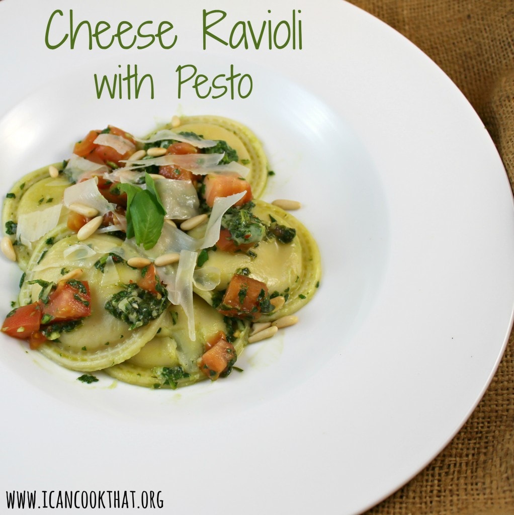 Cheese Ravioli with Pesto