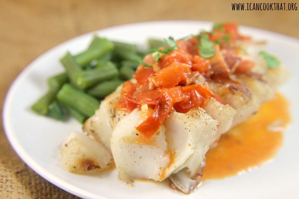 Fish with Bacon-Tomato Butter 