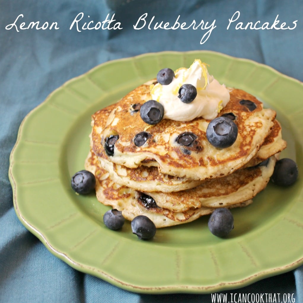 Lemon Ricotta Blueberry Pancakes