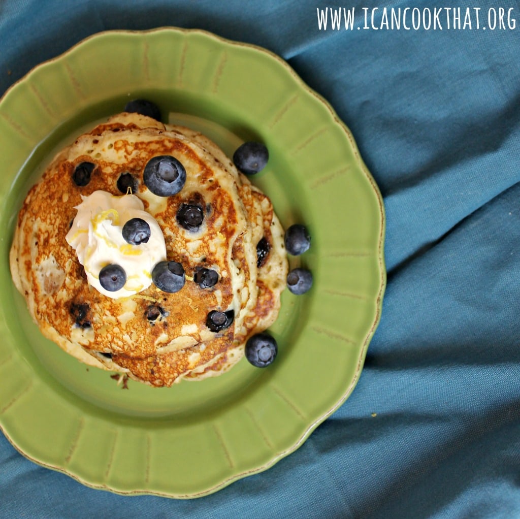 Lemon Ricotta Blueberry Pancakes