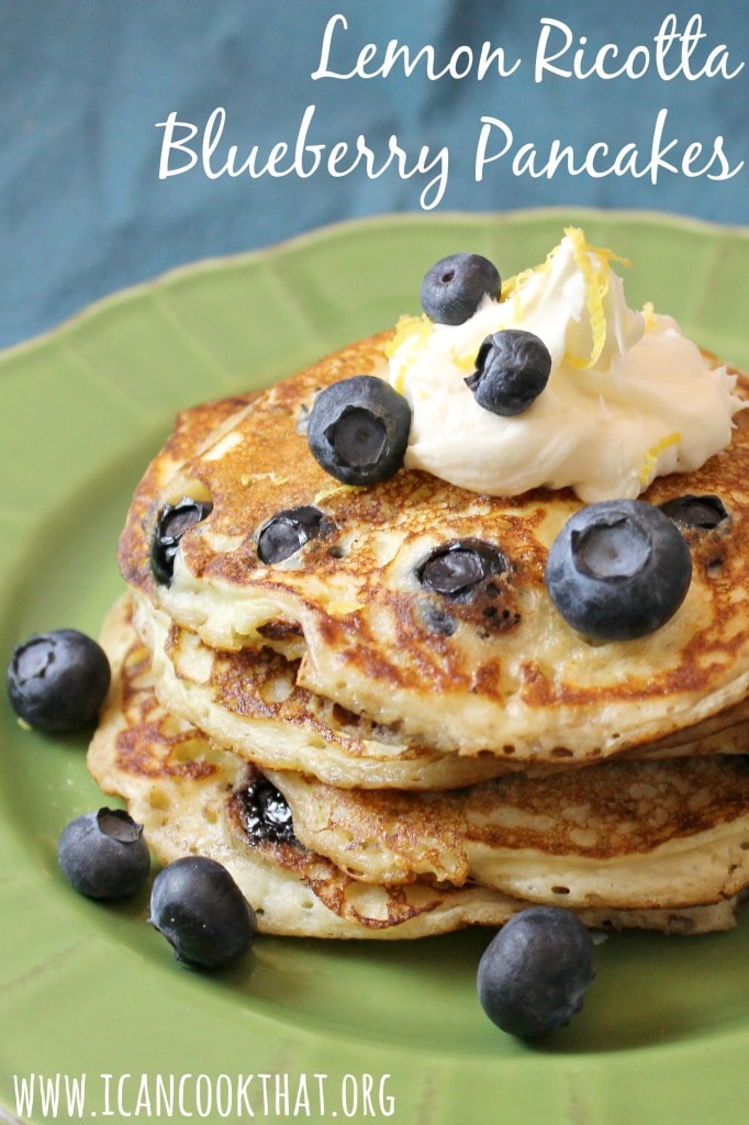 Lemon Ricotta Blueberry Pancakes