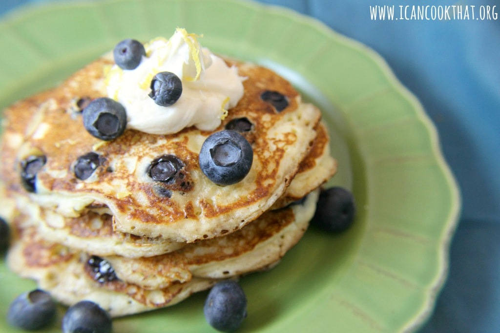 Lemon Ricotta Blueberry Pancakes