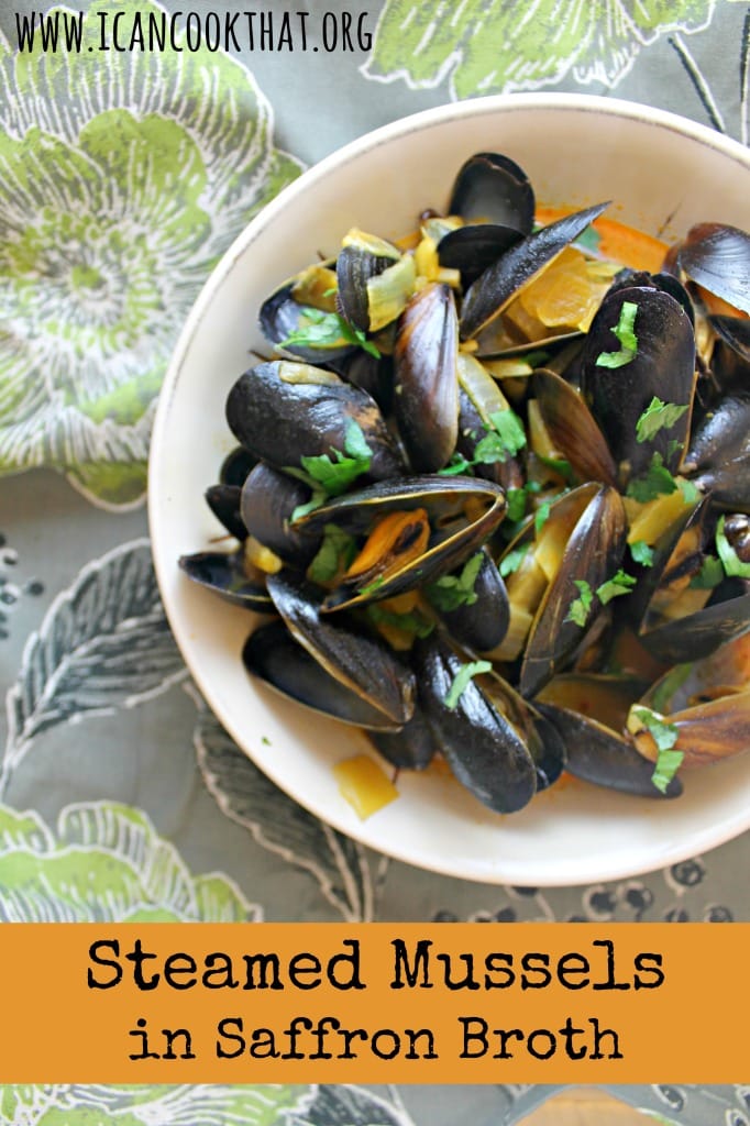 Steamed Mussels in Saffron Broth