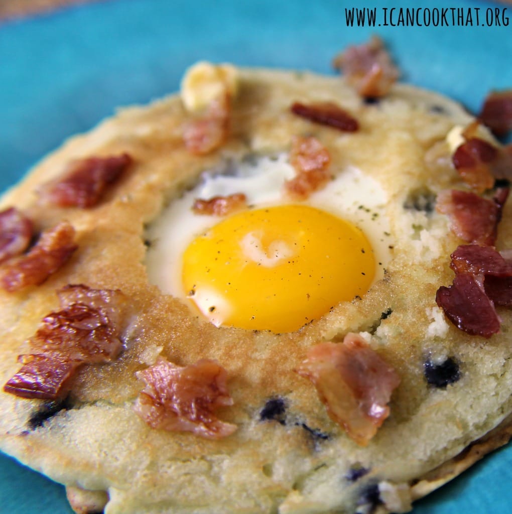 Frog in a Hole with Blueberry Pancakes