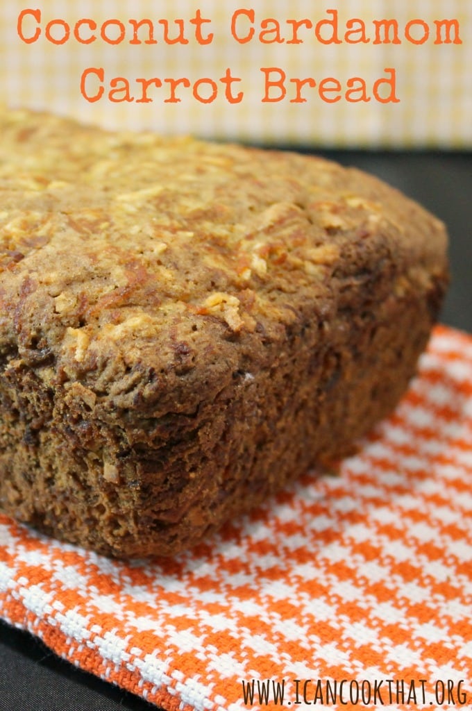 Gluten Free Coconut Cardamom Carrot Bread