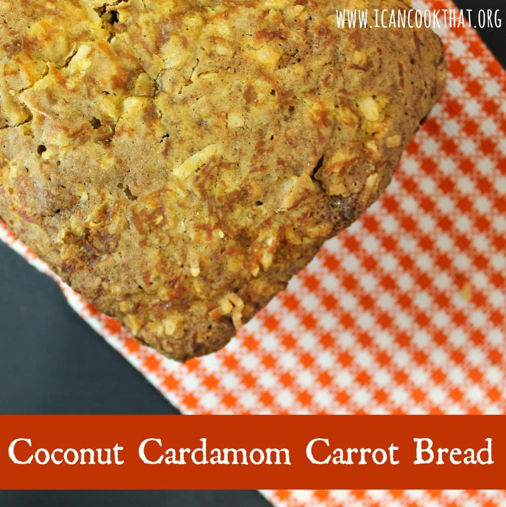 Gluten Free Coconut Cardamom Carrot Bread