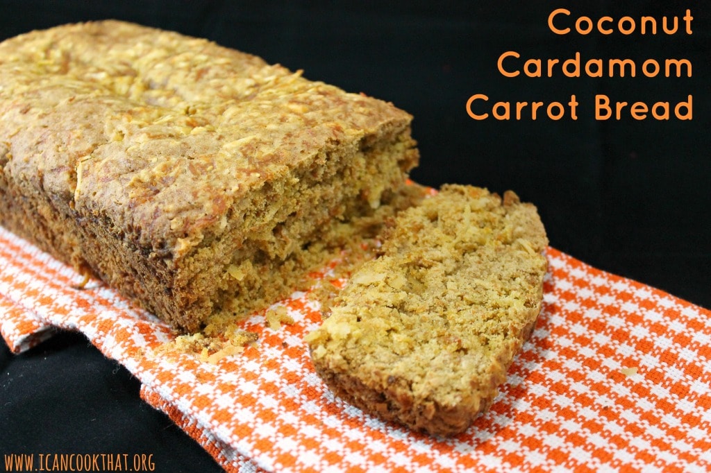 Gluten Free Coconut Cardamom Carrot Bread