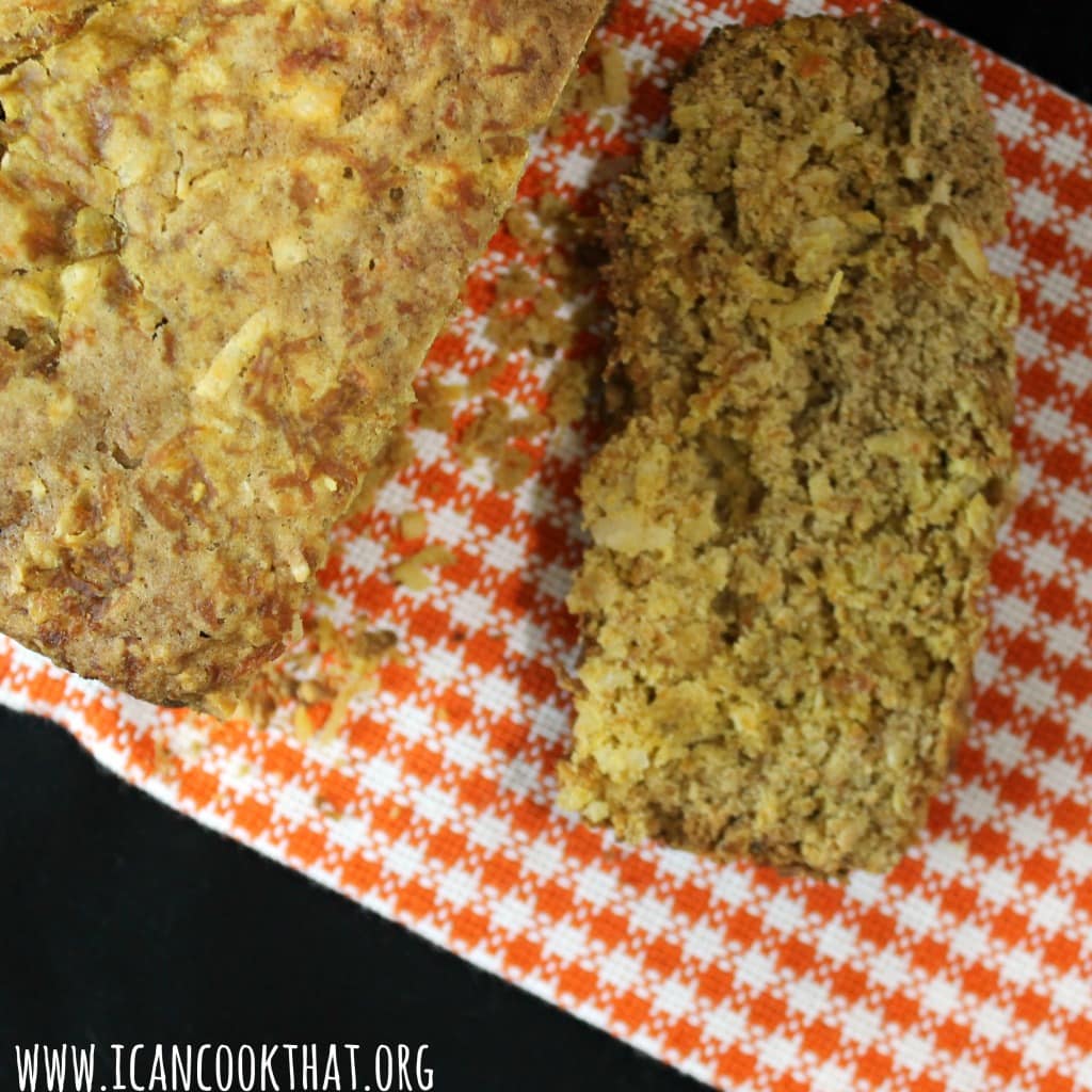 Gluten Free Coconut Cardamom Carrot Bread